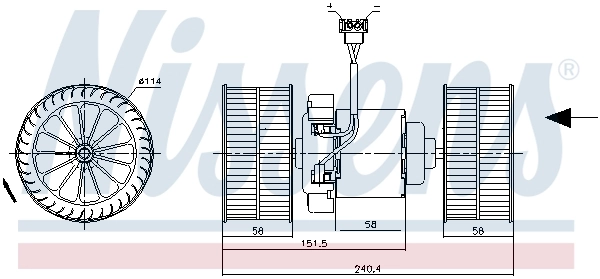 Ventilador interior Nissens 87400