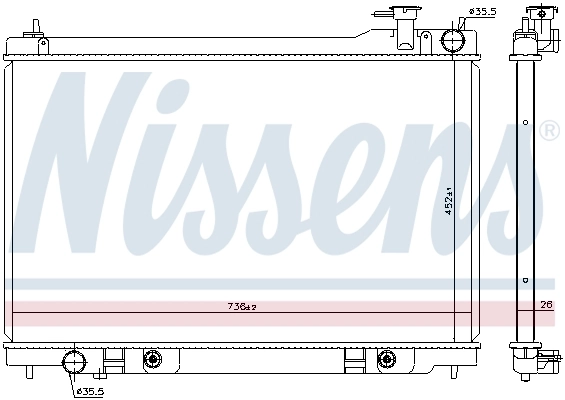Radiador de água Nissens 68119