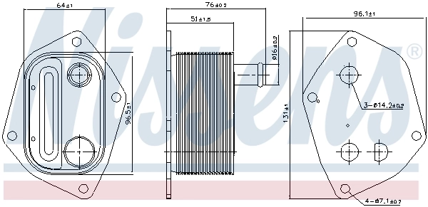 Radiador de aceite 90720 Nissens