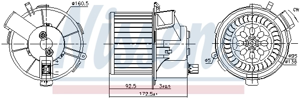 Ventilador habitáculo 87483 Nissens