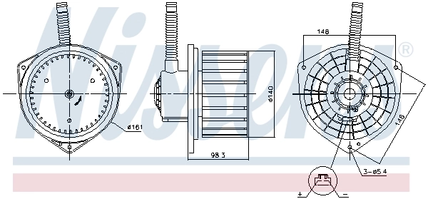 Ventilador interior Nissens 87755