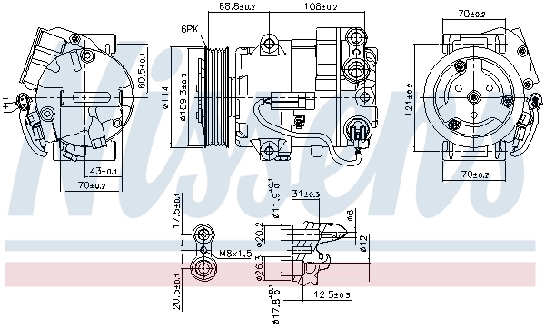 Compresor de ac Nissens 890058