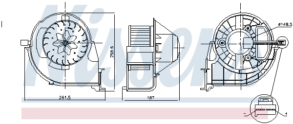 Ventilador interior Nissens 87802