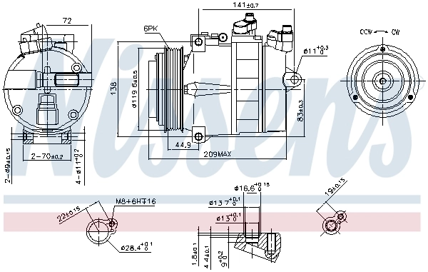 89022 Nissens Compresor climatizador