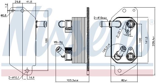 Radiador de refrigeración de la transmisión Nissens 91115