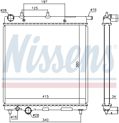 Radiador de água Nissens 61279