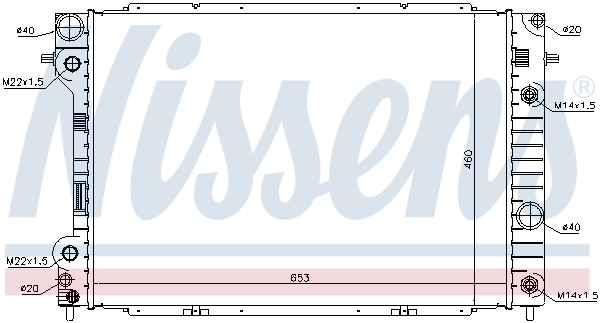 Radiador 63075 Nissens