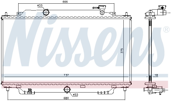 Radiador 68555 Nissens