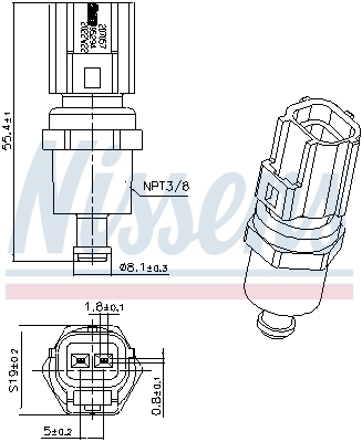 Sensor de temperatura del motor Nissens 207057