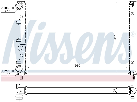 Radiador 60052 Nissens