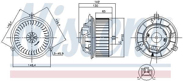 Ventilador habitáculo 87249 Nissens