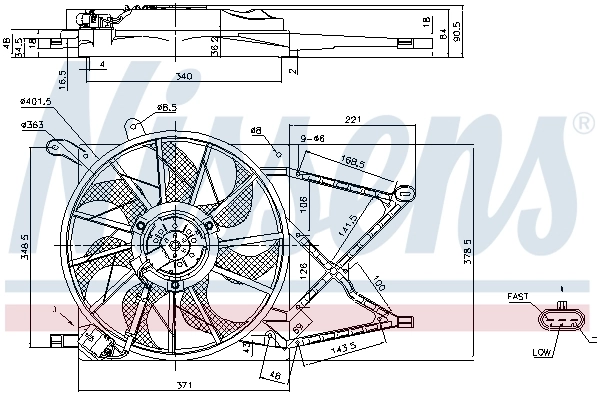 Ventilador de refrigeración Nissens 85154