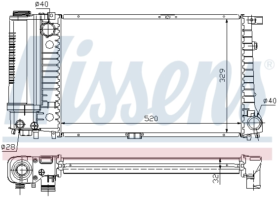 Radiador 60736A Nissens