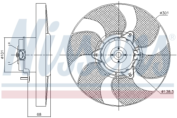 Ventilador de refrigeración del motor Nissens 85900