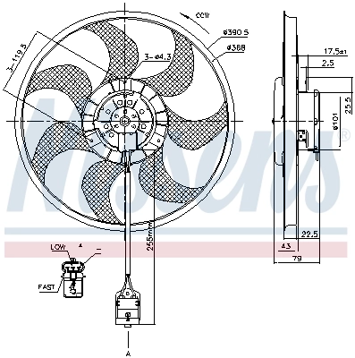Ventilador de refrigeración del motor Nissens 85777