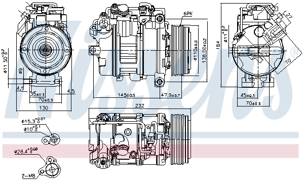 890628 Nissens Compresor climatizador