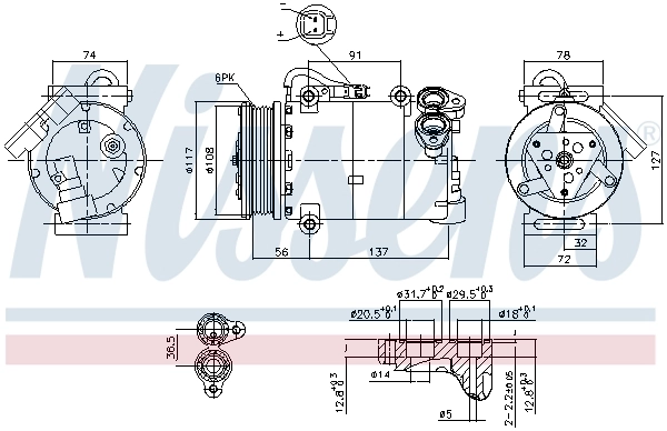890040 Nissens Compresor climatizador