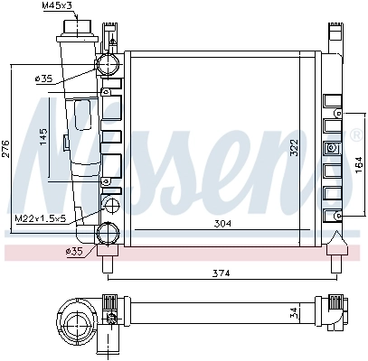 Radiador de água Magneti Marelli BM125