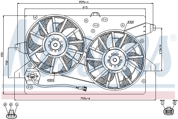 Ventilador, refrigeración motor Nissens 85483 precio, desde 187,76 EUR