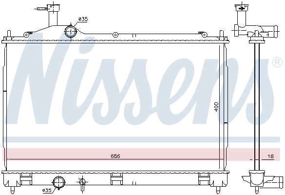 Radiador 628967 Nissens