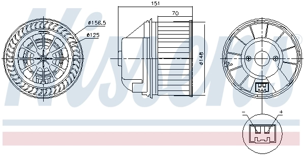 Ventilador habitáculo 87496 Nissens
