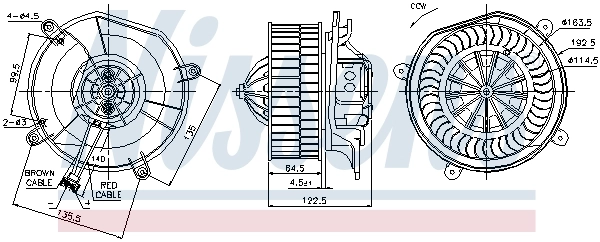 Ventilador habitáculo 87103 Nissens