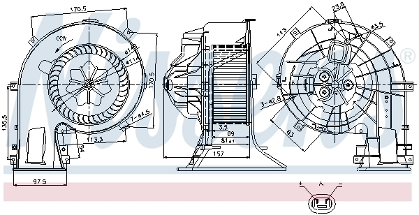 Ventilador habitáculo 87025 Nissens