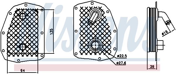 90734 Nissens Radiador de aceite