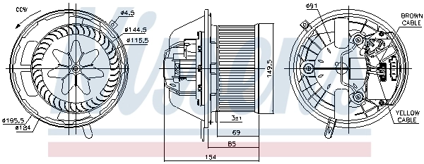 Ventilador interior Nissens 87062