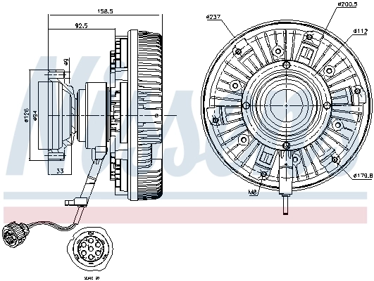 86094 Nissens Embrague viscoso