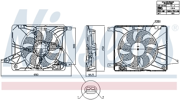 Ventilador de refrigeración Nissens 850017