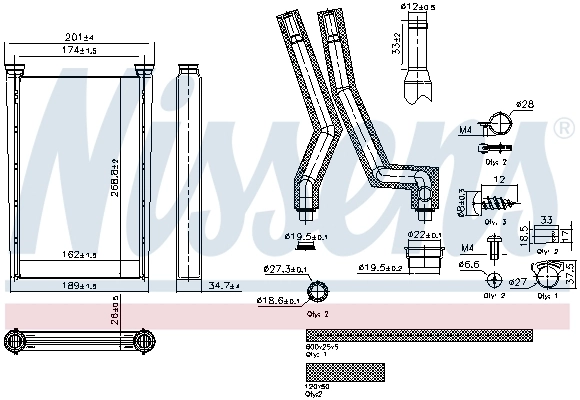 Radiador calefacción para Mercedes Benz Truck TRUCK ACTROS 