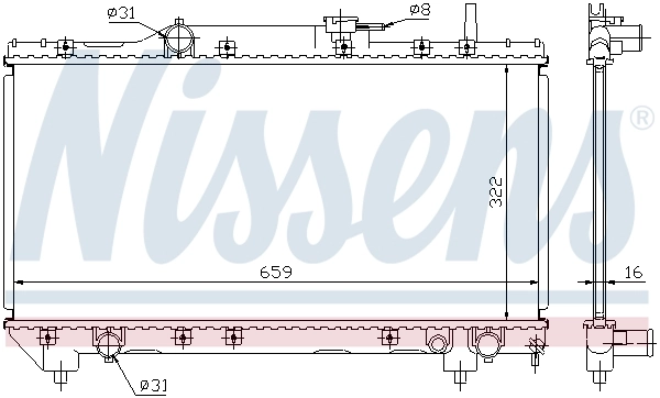 Radiador 64838A Nissens