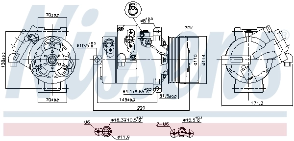 Compresor de ac Nissens 890695