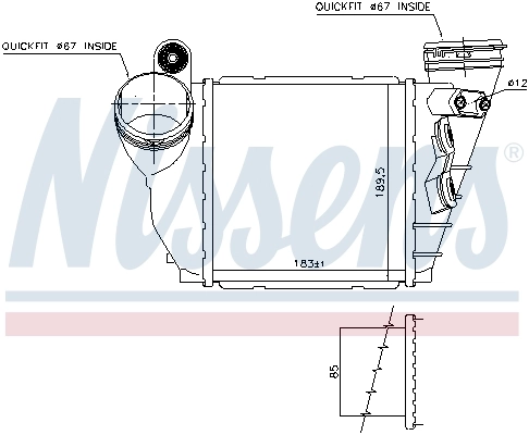 Intercooler 96487 Nissens