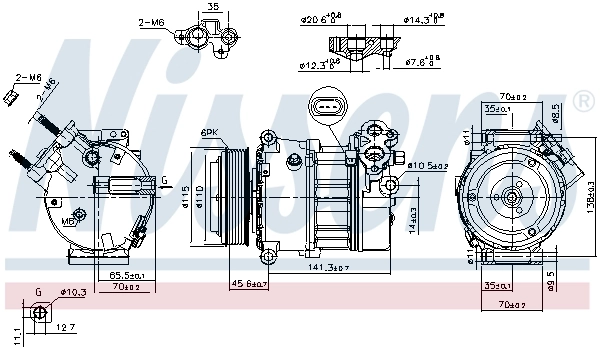 890617 Nissens Compresor climatizador