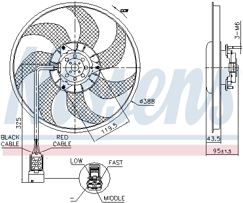13208239 General Motors Electroventilador del motor