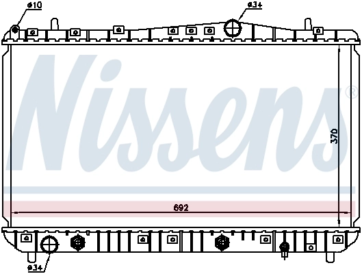 Radiador 61634 Nissens