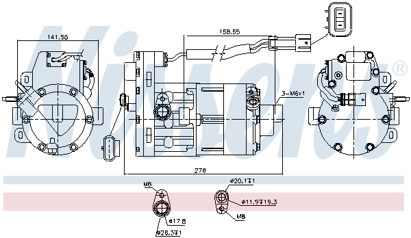 890954 Nissens Compresor climatizador