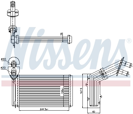 73973 Nissens Radiador interior