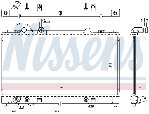 Radiador 68551 Nissens