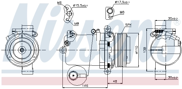 89133 Nissens Compresor climatizador