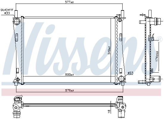Radiador 62028A Nissens