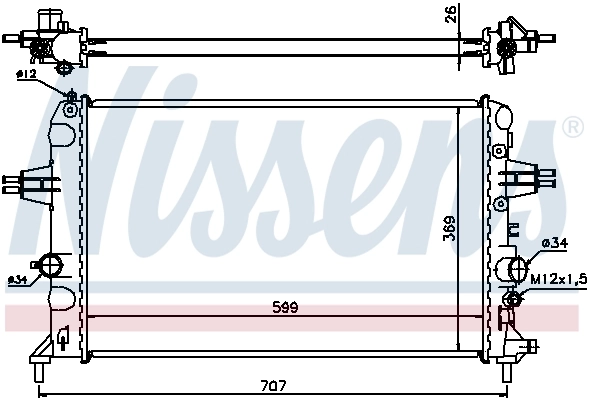 Radiador 630704 Nissens