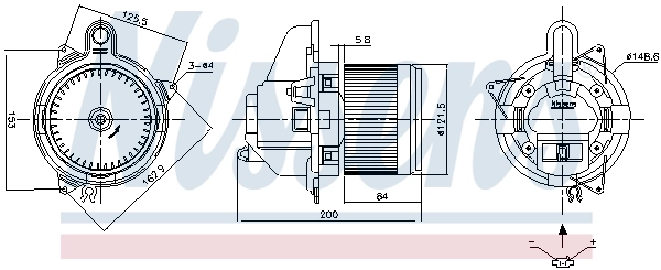 Ventilador interior Nissens 87501