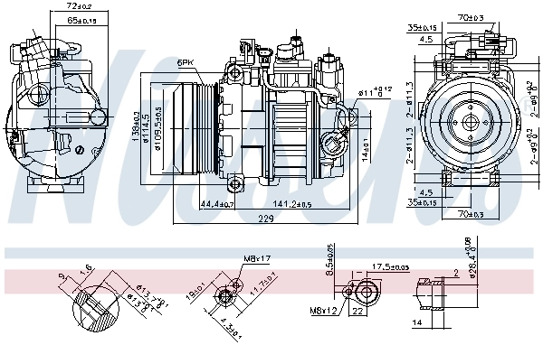 890296 Nissens Compresor climatizador