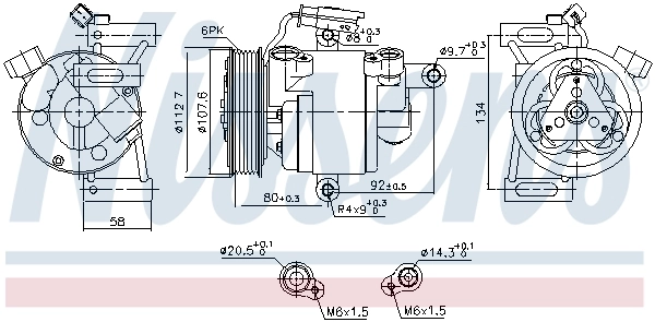 Compresor de ac Nissens 890649