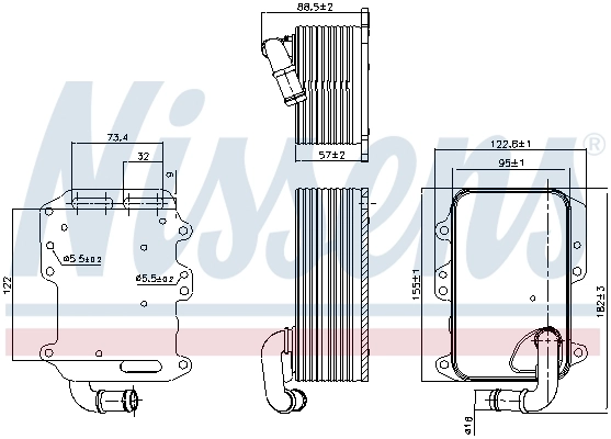 Enfriador de aceite  Nissens 90807