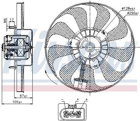 85684 Nissens Ventilador de refrigeración completo derecho (motor y hélice)