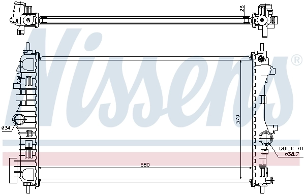Radiador 630716 Nissens